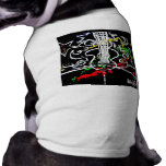 Blacklight / Neon Splash Flaming Guitar on Highway Dog Shirt