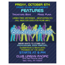 Blacklight Party Flyer Invitation Announcements