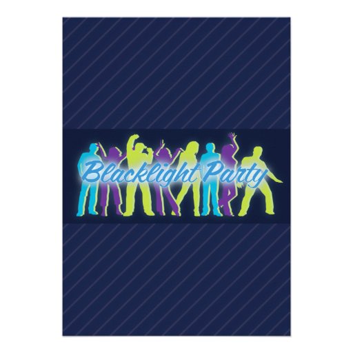 Blacklight Party Invitation