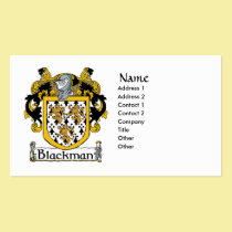 Blackman Coat of Arms Business Cards business cards