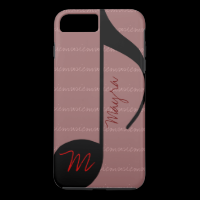 blackonpink music-note personalized iPhone 7 plus case