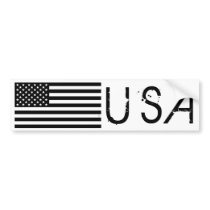 Blackout American Flag Bumper Sticker