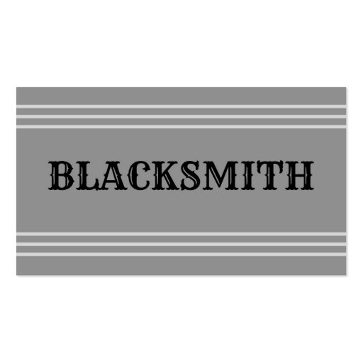 Blacksmith Business Card (front side)