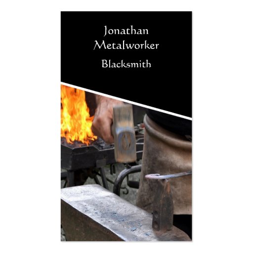Blacksmith business card (front side)