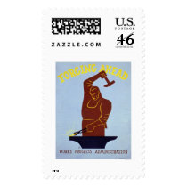 Blacksmith Forging 1940 WPA Postage