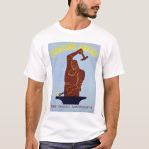 Blacksmith Forging 1940 WPA t-shirts