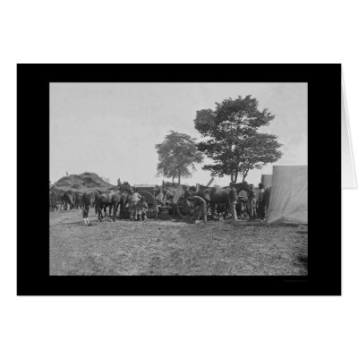 Blacksmith Shoeing Horses at Antietam 1862 Greeting Card by lc_civilwar