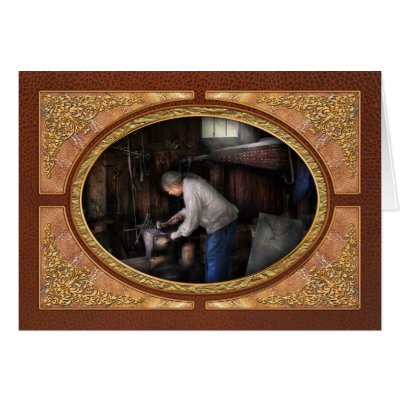 Blacksmith - Tinkering with metal Greeting Card by suburbanscenes