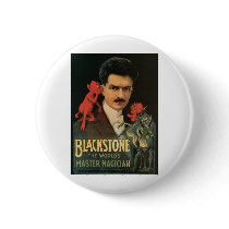 Blackstone ~ Master Magician Vintage Magic Act Pinback Button