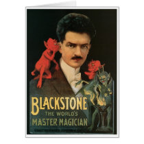 Blackstone ~ Master Magician Vintage Magic Act Greeting Cards