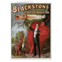 Blackstone, The World's Master Magician, 1934 Greeting Card