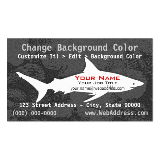 Blacktip Shark Business Card (front side)