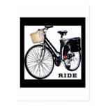 BlackVintage Bike Ride Post Card