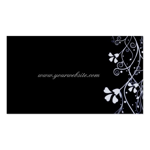 BlackWhite Florali Business Card (back side)