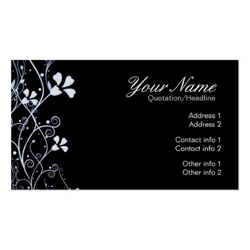 BlackWhite Florali Business Card