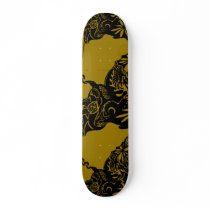 Blackwork design skate deck