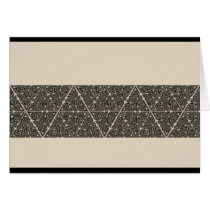 Blackwork Triangle Knot Band Card cards