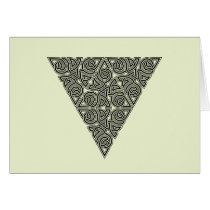 Blackwork Triangle Knot Card cards