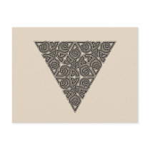Blackwork Triangle Knot Postcard postcards