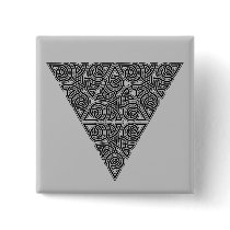 Blackwork Triangle Knot Square Button buttons