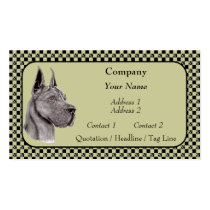 Blacl Great Dane Show Colors Business Cards business cards
