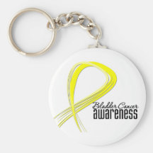 Bladder Cancer Awareness Grunge Ribbon Key Chain