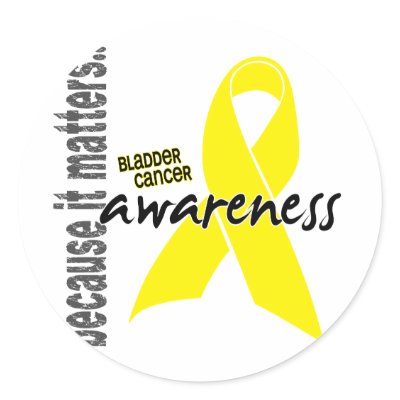 Bladder Cancer Awareness Round Sticker