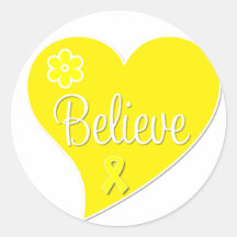 Bladder Cancer Believe Heart Sticker
