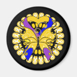 Bladder Cancer Butterfly Heart Ribbon Fridge Magnet