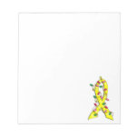Bladder Cancer Christmas Lights Ribbon Memo Note Pads