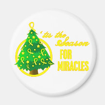 Bladder Cancer Christmas Miracles Fridge Magnets