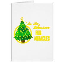 Bladder Cancer Christmas Miracles Greeting Card