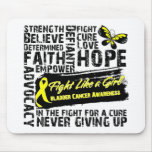 Bladder Cancer Collage - Fight Like a Girl mousepads