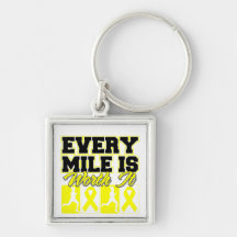 Bladder Cancer Every Mile is Worth It Keychains