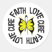 Bladder Cancer Faith Love Cure Sticker