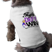 Bladder Cancer Fight Defy Win Pet T-shirt