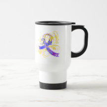 Bladder Cancer Fight Like a Girl Flourish Mugs