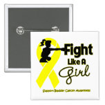 Bladder Cancer Fight Like A Girl Knock Out buttons