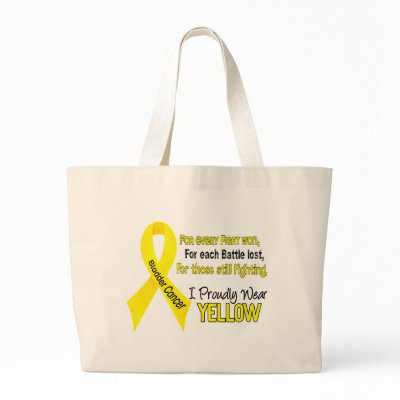 Bladder Cancer For Every…..I Proudly Wear Yellow 1 Tote Bags from ...