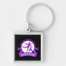 Bladder Cancer - Freedom From Cancer Survivor Keychain