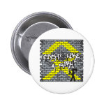 Bladder Cancer Graffiti Wall Fight Like A Girl buttons