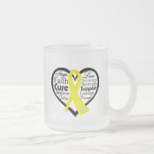 Bladder Cancer Heart Ribbon Collage Coffee Mug