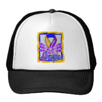 Bladder Cancer Hope Butterfly Portrait Trucker Hats