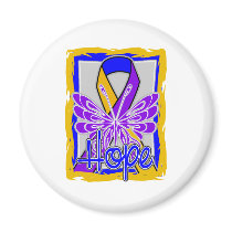 Bladder Cancer Hope Butterfly Portrait Fridge Magnet