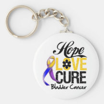 Bladder Cancer Hope Love Cure Key Chain