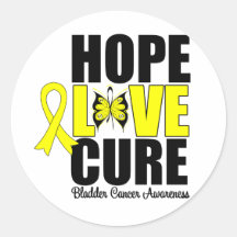 Bladder Cancer Hope Love Cure Stickers