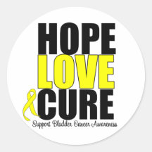 Bladder Cancer Hope Love Faith Stickers
