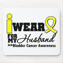 Bladder Cancer I Wear Yellow Ribbon For My Husband Mouse Pads