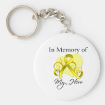Bladder Cancer In Memory of My Hero Keychain