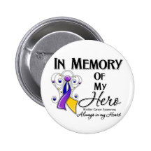 Bladder Cancer In Memory of My Hero Pinback Button